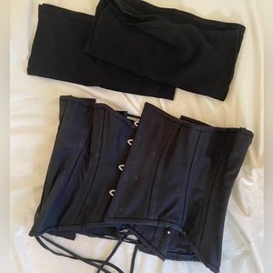 Orchard corset with 3 black corset liners.